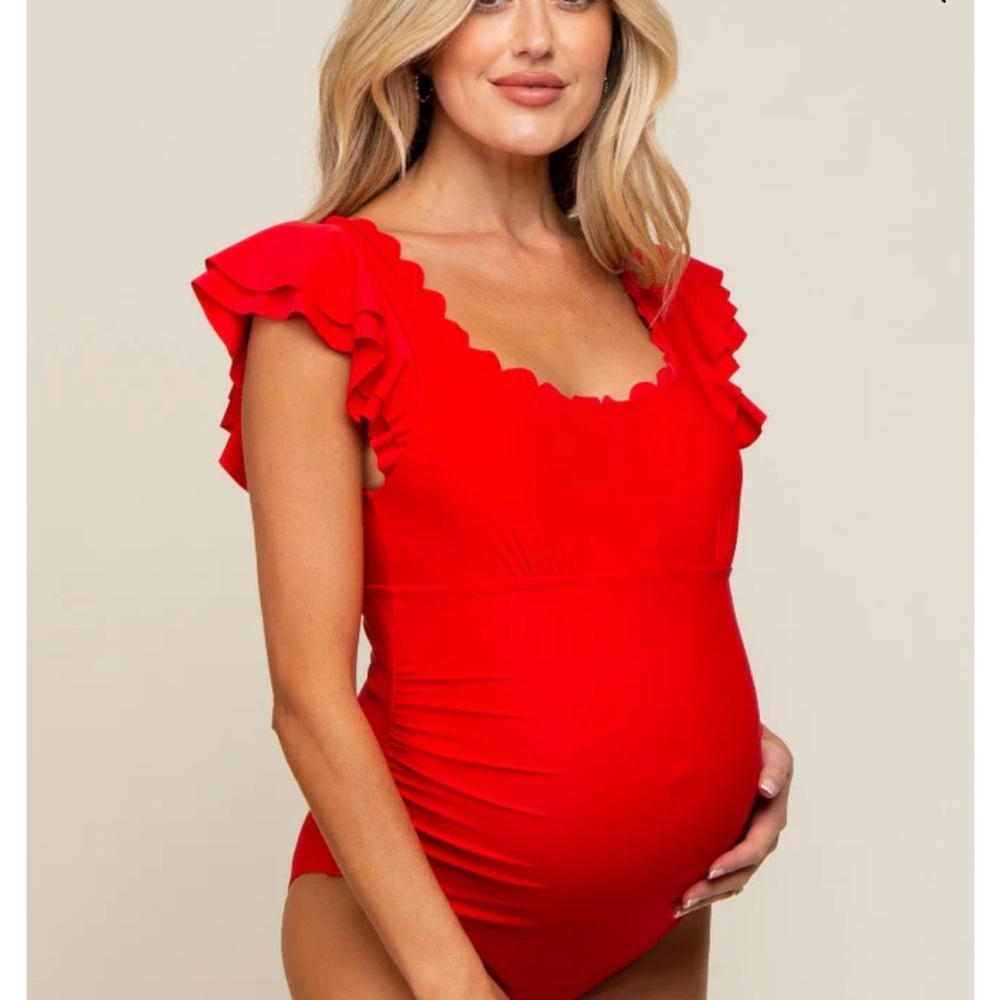 Pinkblush Red Ruffle One Piece Swimsuit